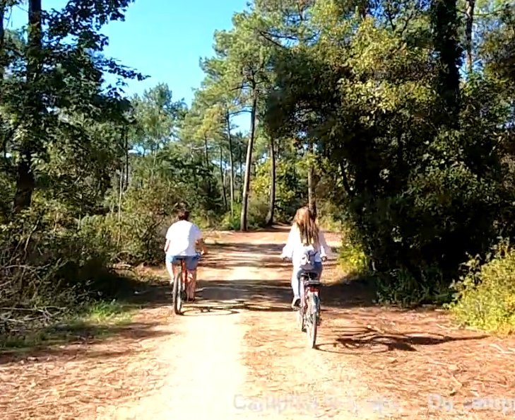 Camping avec pistes cyclables en forêt saint jean de monts