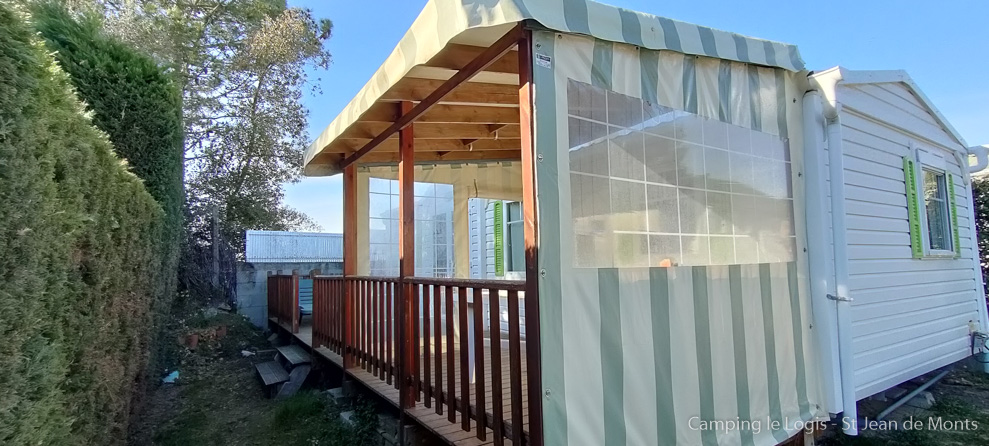 Terrasse  mobil-home bord de mer Saint Jean de Monts