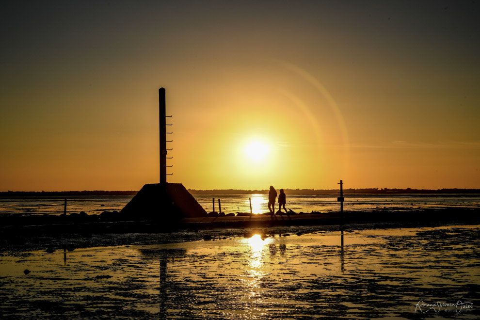 Coucher de soleil au Passage du Gois