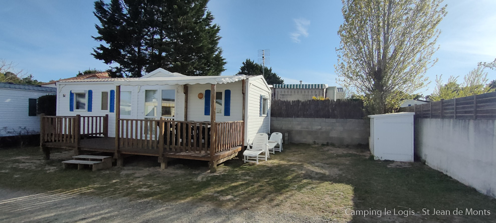 Extérieurs mobil-home camping saint jean de monts avec piscine chauffée