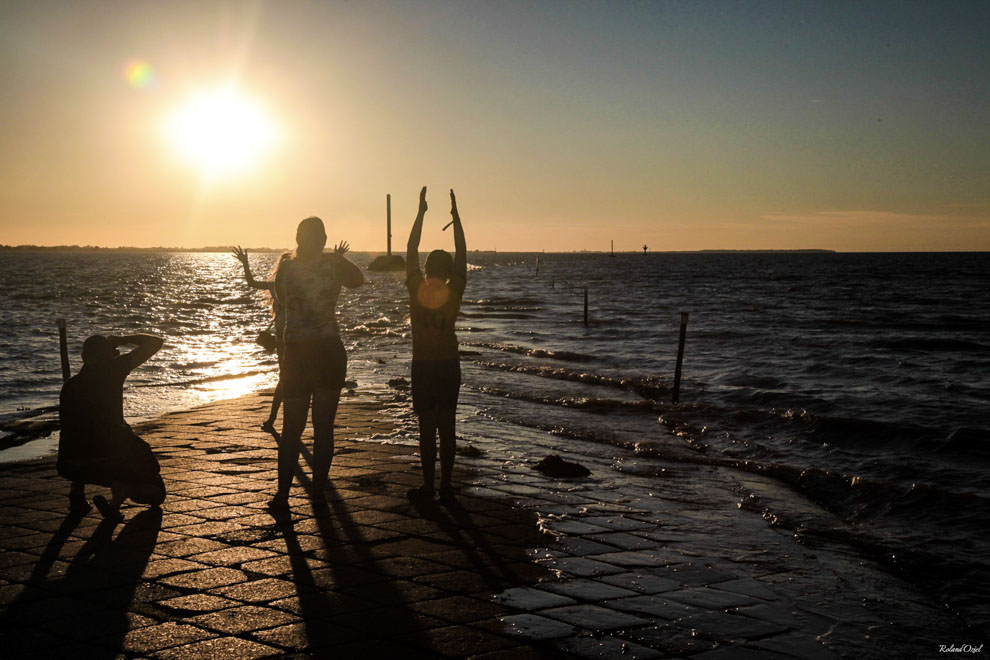 Séance photo au Passage du Gois à la marée montante