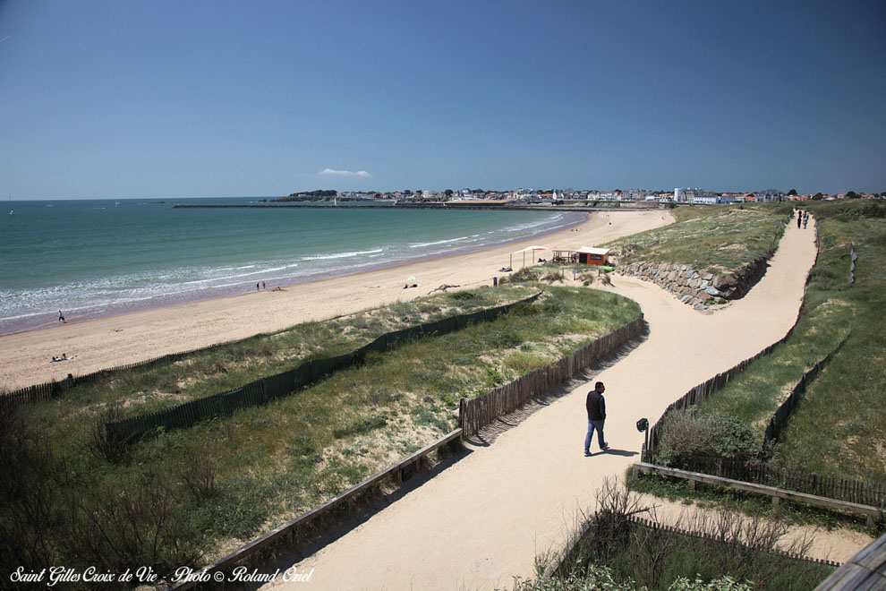 La Grande Plage ainsi que le chenal vus du belvédère 